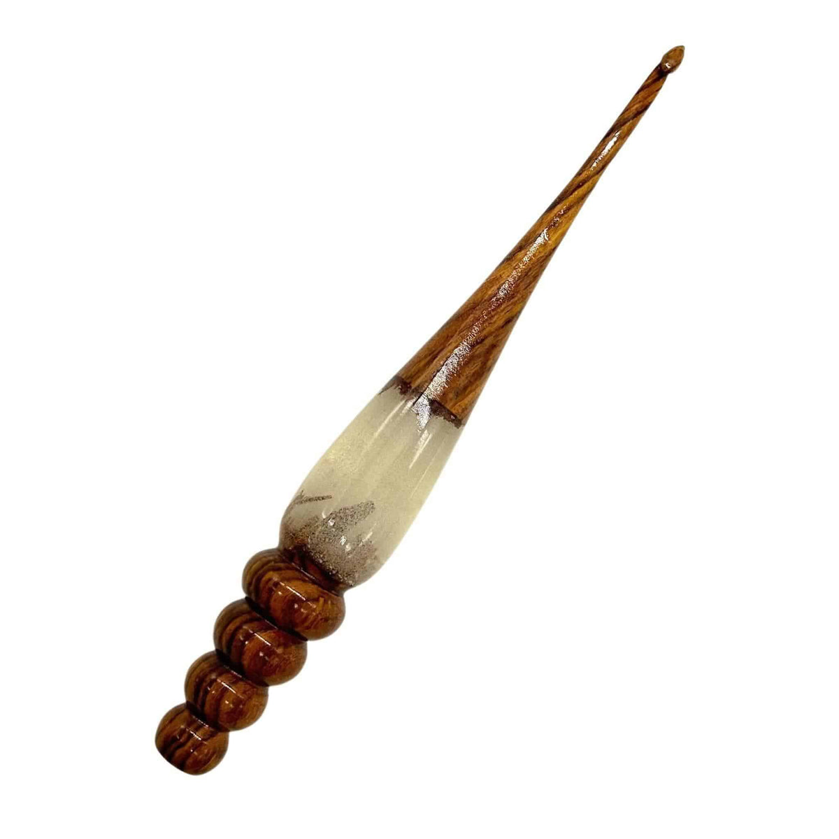 Sparkle rosewood crochet hook, design example
