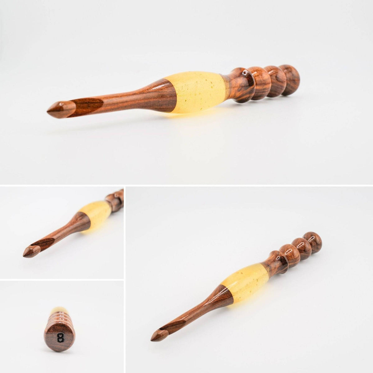 Sparkle rosewood crochet hook, design example
