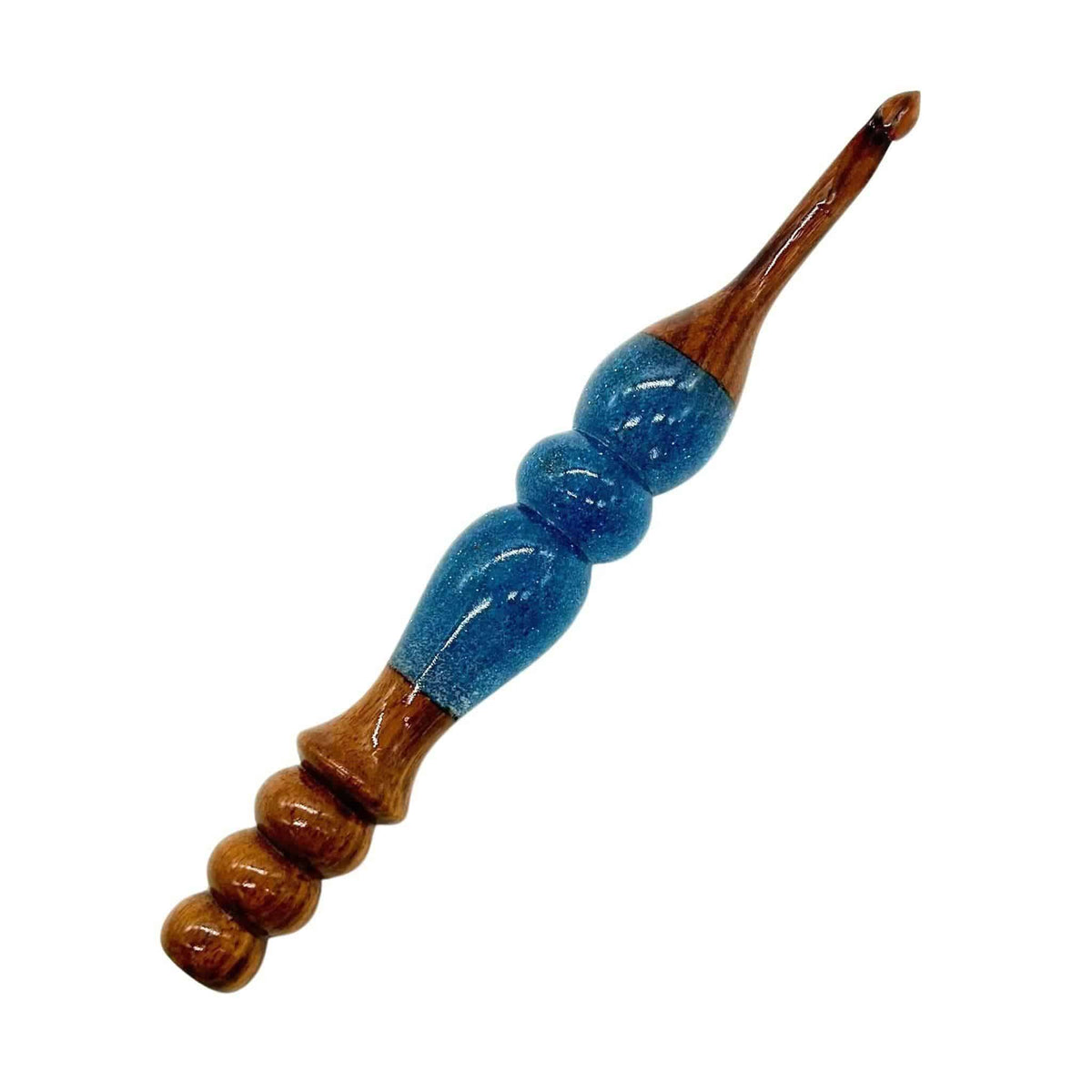 Sparkle rosewood crochet hook, design example